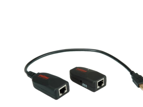 ROLINE USB 2.0 Extender over RJ-45, Transparent