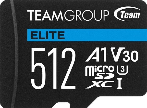 Team ELITE - Flashminnekort (SD-adapter inkludert) - 512 GB - A1 / Video Class V30 / UHS-I U3 - microSDXC