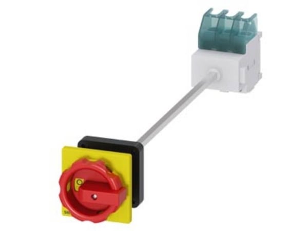 Siemensin kuormakytkin, punainen, keltainen, 3-napainen, 16 mm², 32 A, 690 V/AC, 3LD22480TK53, 3P, IP65, 79 mm, 87 mm, 460 mm, 70 mm