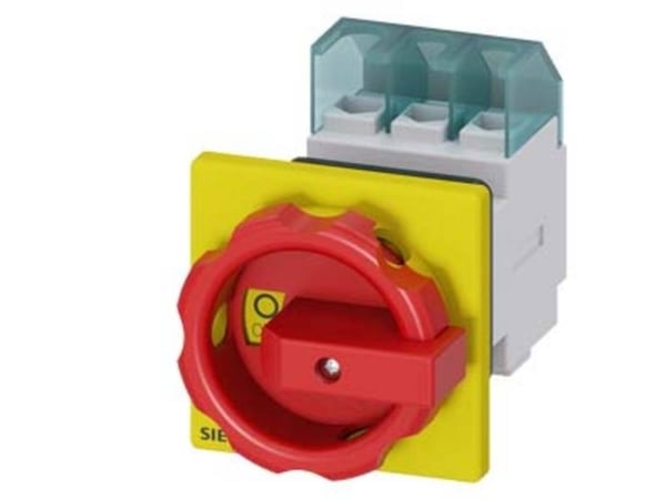 Siemens 0-1 3P 32A nokkakytkin sisäänrakennettu keltainen/punainen IP65 (3LD2254-0TK53)