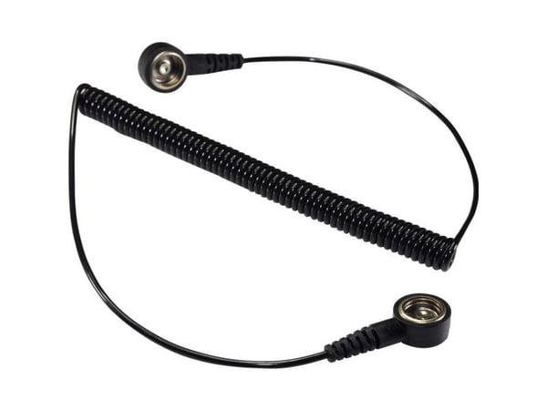 TRU COMPONENTS SpKL-4-183-KK ESD-jordingskabel 1,83 m trykknapp, 4 mm