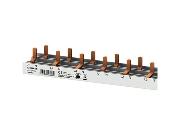 Siemens 5ST37770 Tillbehör till elfördelarskåp Samlingsskena Antal rader 3 10 mm² 63 A 230 V Ledartyp = L, L, L, N 1 st