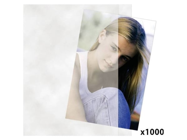 Daiber 43007, hopea, läpinäkyvä, valkoinen, 40 g/m², 70 mm, 100 mm, 1000 kpl
