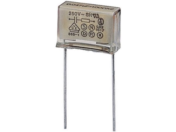 Kemet PMR209MB5470M100R30 støydempingskondensator PMR med radial ledning 0,047 µF 250 V~ / 630 VDC 20 % 1 stk