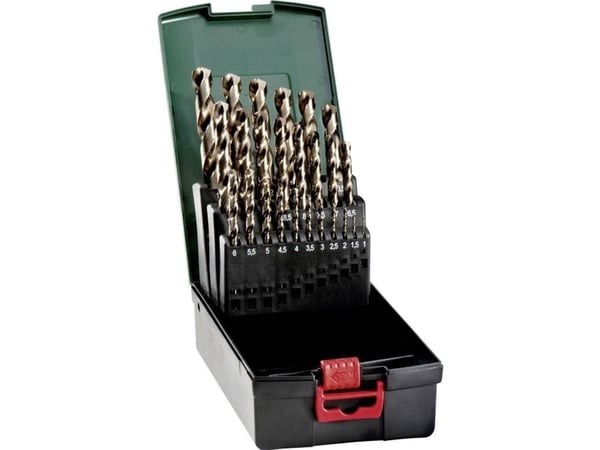 Metabo 627672000, Pora, Valuteräs, Kirjometalli, Muovi, Terästä, 135°, Pikateräs-kobolttiseos (HSS-Co), 25 kpl