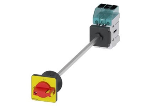 Siemensin kuormakytkin, punainen, keltainen, 3-napainen, 16 mm², 63 A, 690 V/AC, 3LD34400TK13, 3P, IP65, 60 mm, 68 mm, 83 mm, 420 mm