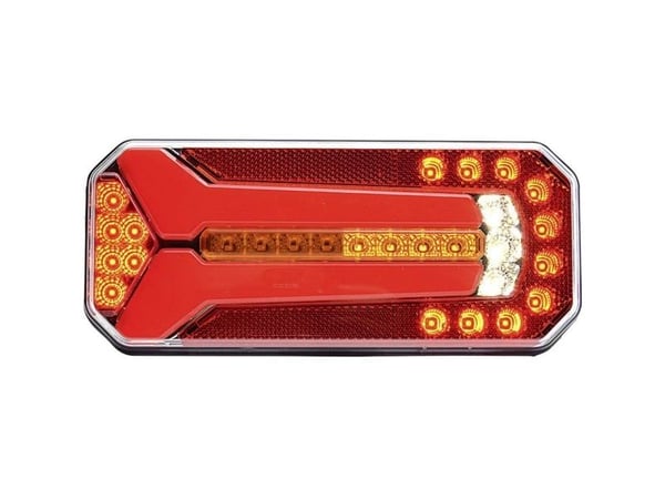 WAS släpvagnsbaklykta öppna kabeländar blink/broms/baklykta/positionsljus/tågbakljus nummerskyltslampa bakom vänster höger 12/24 V flers färgat klart