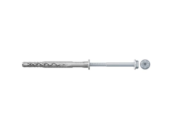 Fischer 522720, Skrue- og veggpluggsett, Betong, Metall, Plast, Grå, 100 mm, 1 cm