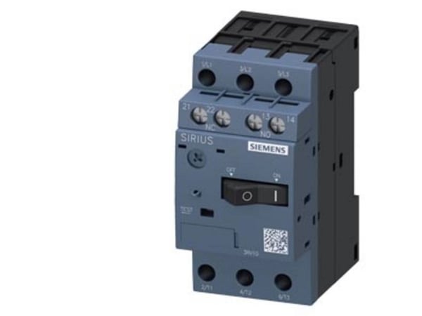 Siemens 3RV1011-0FA15 Strömbrytare 1 st Inställningsområde (ström): 0,35 - 0,5 A Kopplingsspänning (max.): 690 V/AC (B x H x D) 45 x 90 x 75 mm
