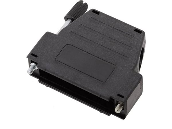 MH Connectors MHDSSK-P-25-L-K D-SUB-kabinett Poltal: 25 Plast, metallisert 180°/45° Sort 1 stk