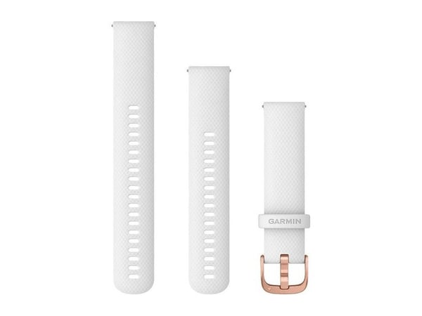 Garmin Quick Release Band - Klokkestropp for smart armbåndsur - 125 - 218 mm - hvit, rosa gull maskinutstyr - for Approach S40; Forerunner 245, 55,...