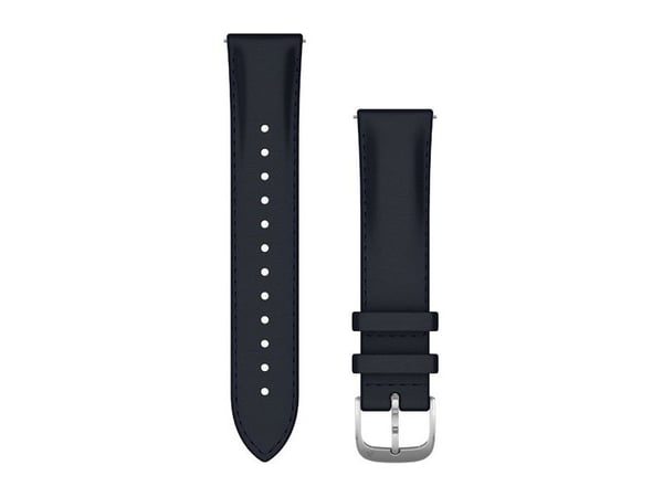 Garmin Quick Release Band - Klokkestropp for smart armbåndsur - 125 - 190 mm - navy with silver hardware - for Approach S40; Forerunner 245, 55, 64...