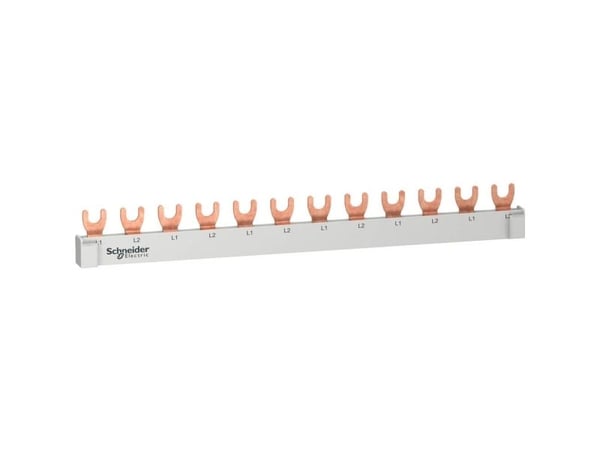 Schneider Electric R9XFH212 faseskinne hvit 2-polet 63 A 5 stk