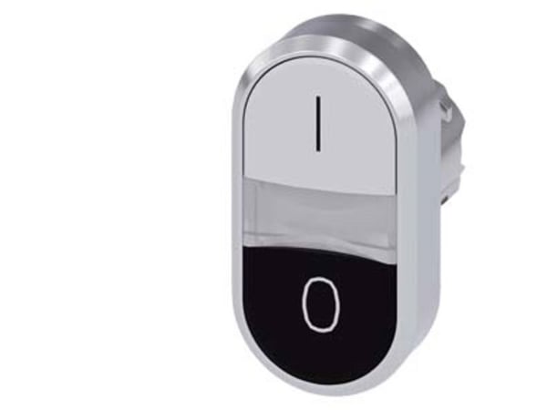 Siemens 3SU10513AB610AK0/3SU1051-3AB61-0AK0 dubbeltryckknapp tryckande (B x H) 29,9 mm x 57,9 mm IP66, IP67, IP69/IP69K