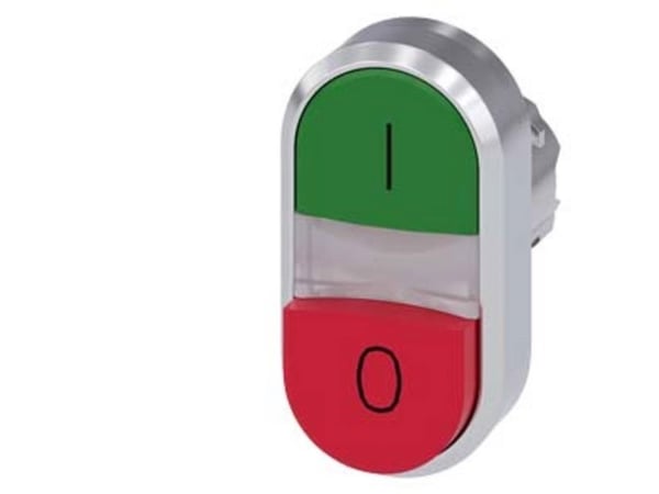 Siemens 3SU10513BB420AK0 3SU1051-3BB42-0AK0 dubbeltryckknapp (B x H) 29,9 x 57,9 mm IP66, IP67, IP69/IP69K, 1 st