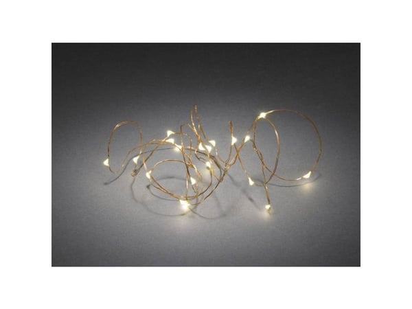 Konstsmide 1461-160, Koppar, 40 lamp(or), Glödlampan/-lamporna kan inte bytas ut, Micro LED, Varmvitt, Batteri