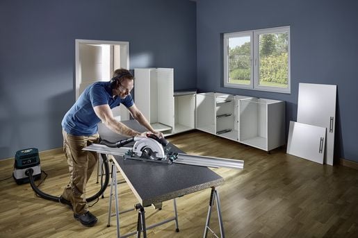 wolfcraft GmbH FKS 145, Føringsskinne, Aluminium, Svart, Blå, 1450 mm, 190 mm, 12 mm