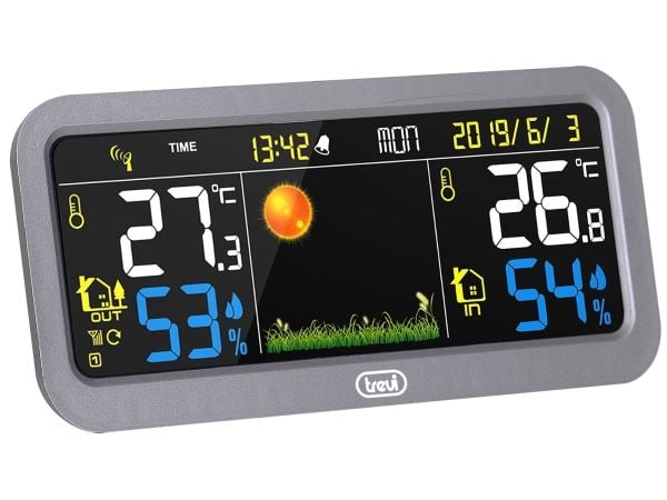Trevi ME 3P20 RC, Grå, Inne Termometer, Utendørs Barometer, Utendørs Barometer, Barometer, Hygrometer, Termometer, Barometer, Hygrometer, Termomete...
