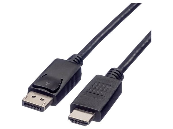 ROLINE 11.04.5780, 1 m, DisplayPort, pistoke, pistoke, suora liitäntä