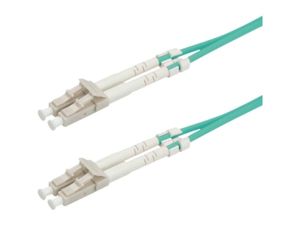 ROLINE Fibre Optic Jumper Cable, 50/125µm, LC/LC, OM3, turquoise 0.5 m, LC, LC