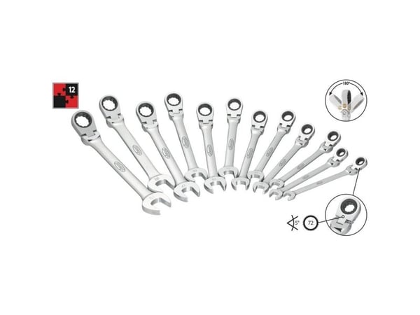 Vigor V2818, 8,9,10,11,12,13,14,15,16,17,18,19 mm, Kromfarget, Kromfarget