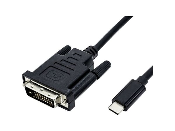 ROLINE 11.04.5830, 1 m, USB Type-C, DVI, Hankjønn, Hankjønn, 3840 x 2160 piksler