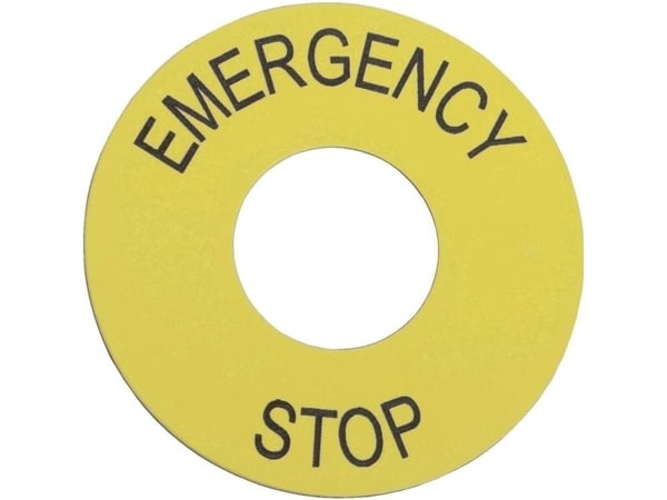 Skilt ZB2BY9330 TEKST:EMERGENCY