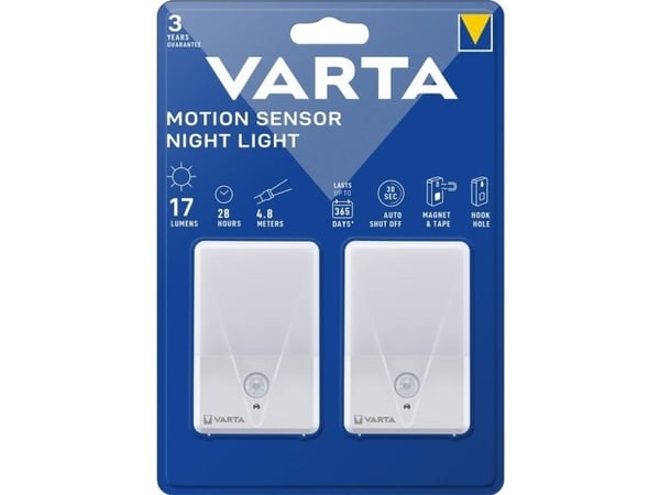 Varta - Nattlys - LED - varmt hvitt lys (en pakke 2)