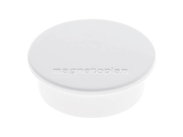 magnetoplan Discofix pyöreä magneetti "color", valkoinen, kiinteäydin ferriittivarustus, liimausvoima: n. 2,2 kg (1662000)