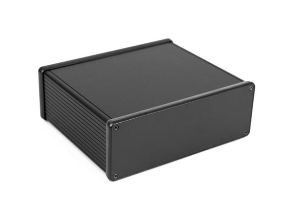 Hammond Electronics 1455U1601BK universal-kabinett 160 x 191 x 66 aluminium, sort (anodisert), 1 stk
