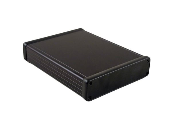Hammond Electronics 1455U2202BK universalkabinett 220 x 191 x 66 mm aluminium ekstrudert sort (anodisert) 1 stk