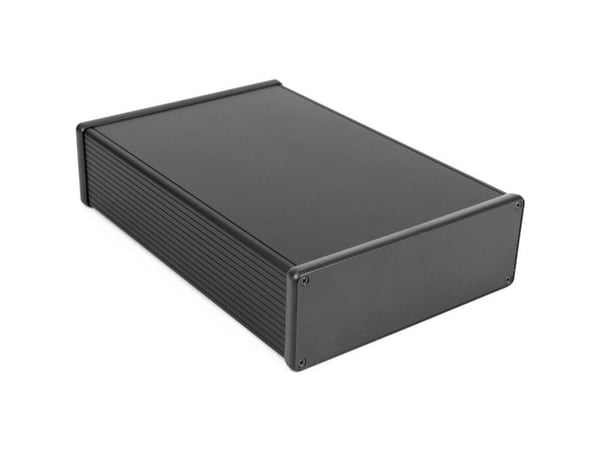 Hammond Electronics 1455U2802BK universalkabinett 280 x 191 x 66 mm aluminium ekstrudert sort (anodisert) 1 stk