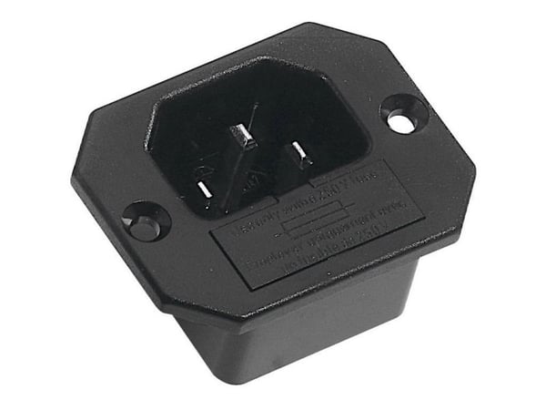 K&amp;B 42R321121 IEC-liitin 42R Liitin, uppoasennus pystysuoraan Navat yhteensä: 2 + PE 10 A Musta 1 kpl