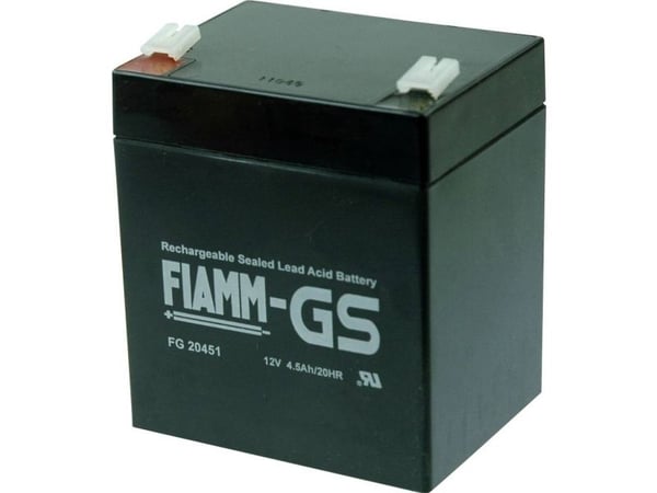 AGI 90498, Forseglet blysyre (VRLA), Svart, 4500 mAh, 12 V, 1 stykker, FIAMM FG20451