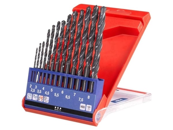 Einhell Kwb HSS porasarja, 2-8 mm, laatikossa, 13 osaa