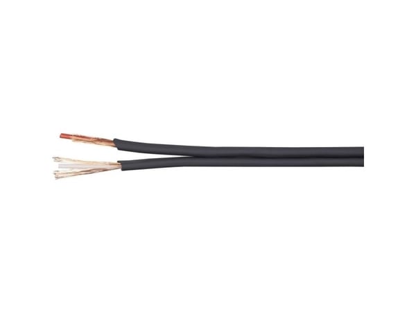 BKL Electronic 1106001/25 audiokabel 2 x 0,14 mm² sort 25 m