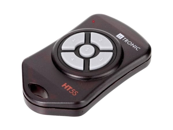 H-Tronic HT5S radiosender 5-kanals frekvens: 868,35 MHz, 869,05 MHz, 869,55 MHz 3 V rekkevidde (maks. i fritt terreng): 150 m