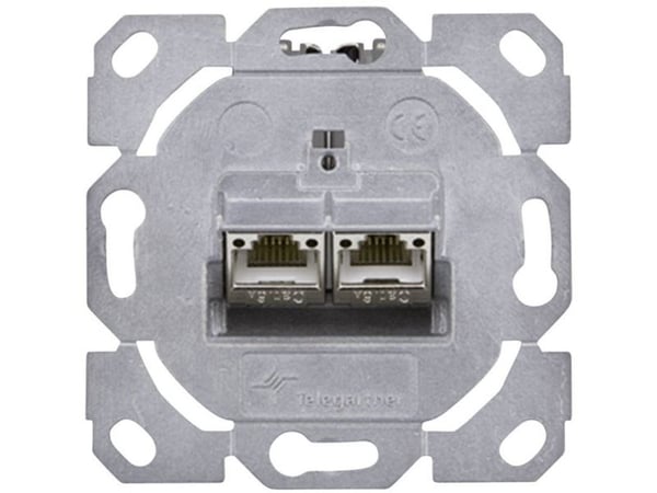Telegärtner AMJ-S - Pistorasia - RJ-45 X 2 - Kansi, jossa on kaksi aukkoa (J00020A0510)