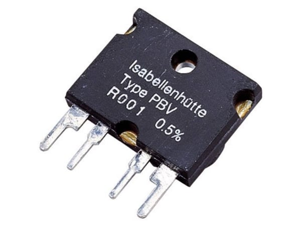Isabellenhütte PBV 0,01 Målemotstand 0.01 O 10 W (L x B x H) 22 x 4 x 17 mm 1 stk rør