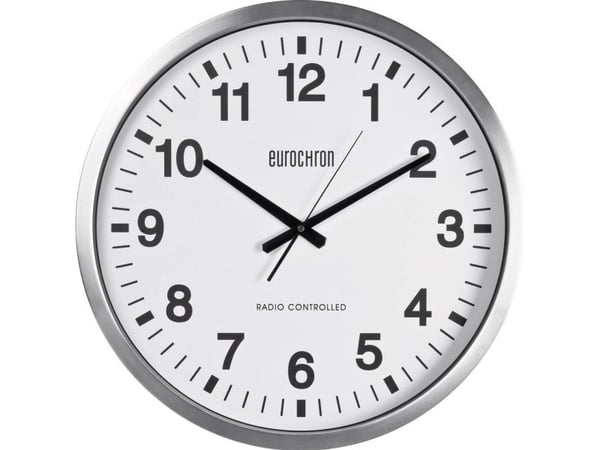 Eurochron EFWU 9000 radiostyrt veggur 50,7 cm x 63 mm sølv