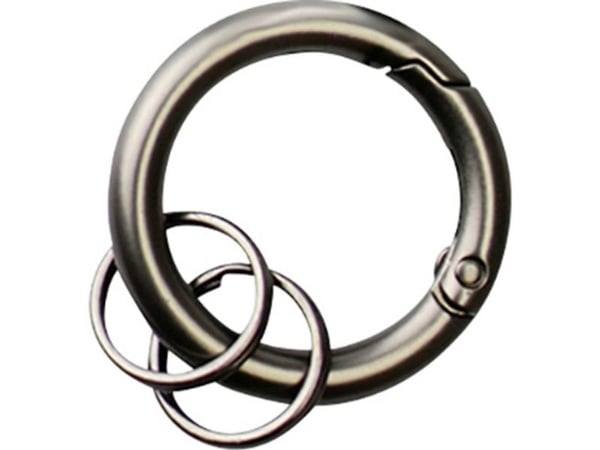 BASI 0006-0157, Nøkkelring, Sort, Grå, Rund, Unisex, 3 cm, 16 g