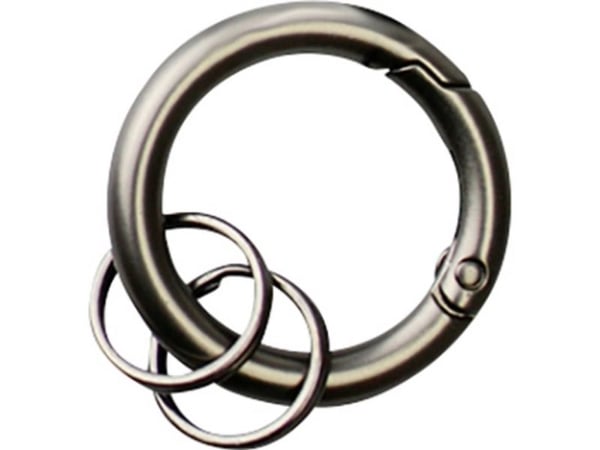 BASI 0006-0155, Nøkkelring, Sort, Grå, Rund, Unisex, 2 cm, 10 g