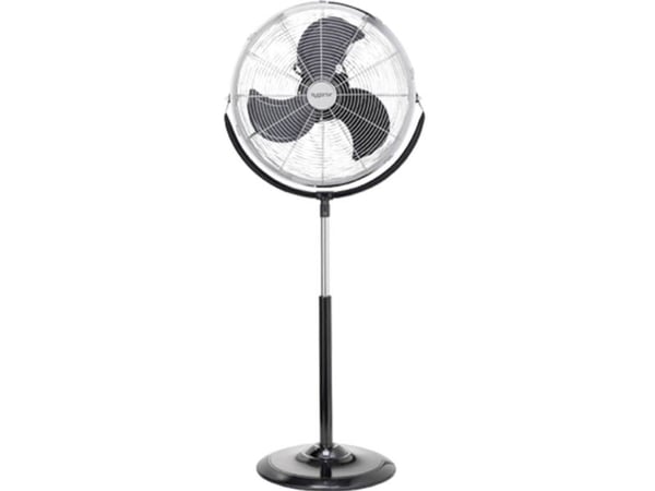 Sygonix gulv-/stativvifte FES-45A - 140 W - 54 x 130 cm (B x H) - svart/sølv (FES-45A)