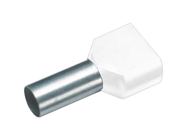 Cimco 18 2460 Kaksoiskaapelikengät 0,50 mm² Osittain eristetty Valkoinen 100 kpl