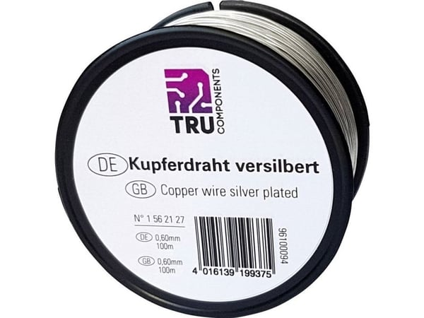TRU COMPONENTS Kobbertråd Udvendig diameter (uden isoleringslak): 0,80 mm 22 m