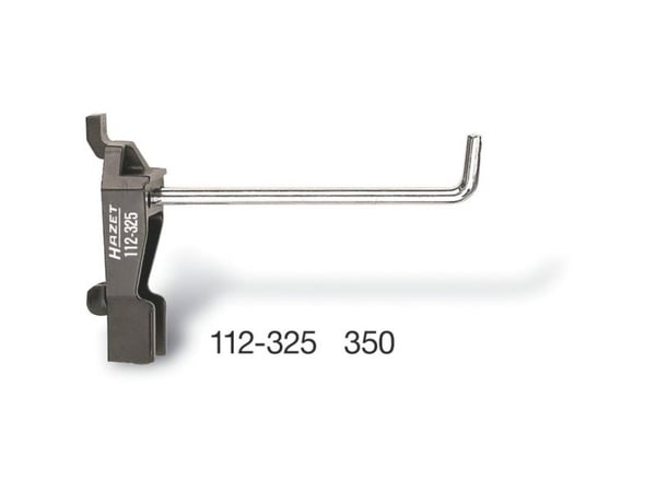 HAZET 112-350, Krokverktøyholder, Sort, Rustfritt stål