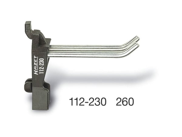 HAZET 112-260, Krokverktøyholder, Sort, Rustfritt stål, 60 mm, 20 g