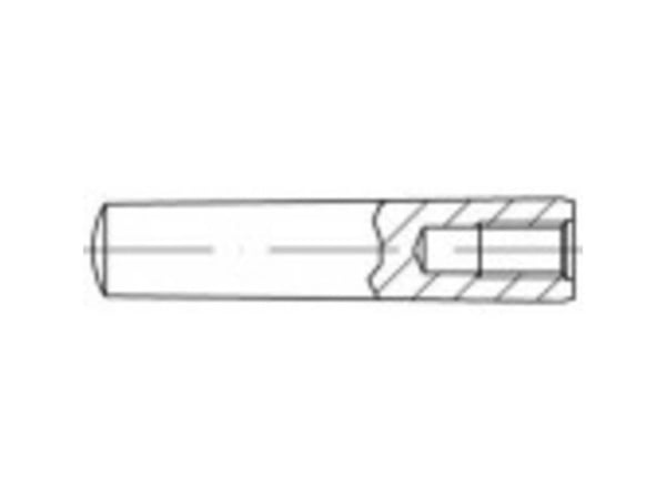 TOOLCRAFT 144694 kjeglesøm (Ø x L) 6 mm x 45 mm stål, 25 stk