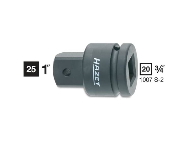 HAZET 1007S-2, Connector, Svart, 1 hoder, 3/4", Metrisk, 20 mm
