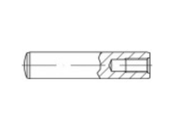TOOLCRAFT sylinderstift (Ø x L) 40 mm x 70 mm M20 stål 1 stk